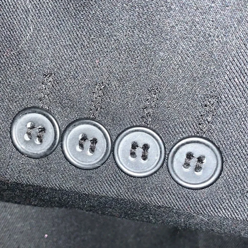 Black Worsted Wool Blazer Size 38